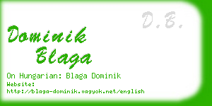 dominik blaga business card